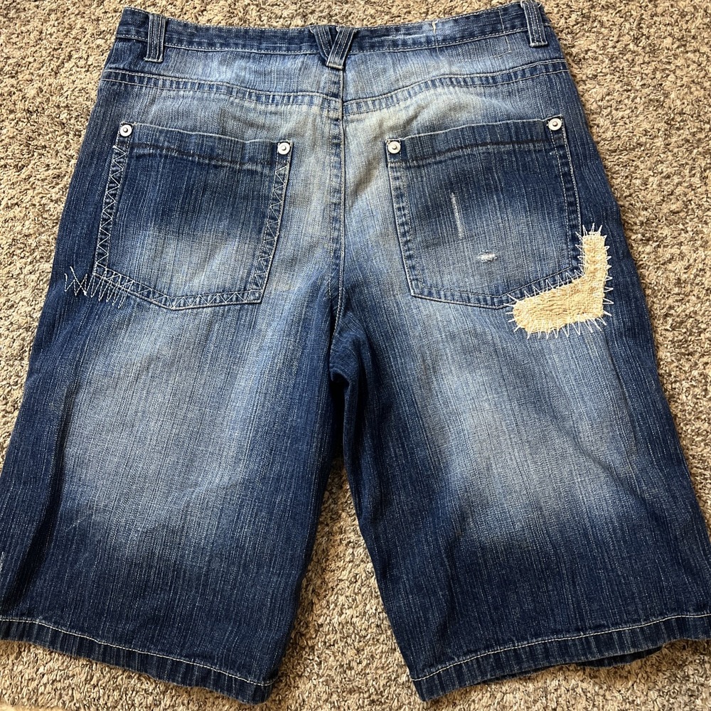 Vintage‎ Southpole Jean Shorts Mens 42 Blue Jorts Street Skater Grunge Baggy Y2K